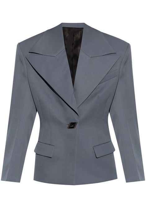 Blazer monopetto in lana vergine grigio The Attico - donna